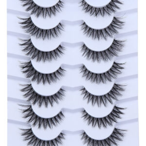 Cílios Postiços Wleec Beauty Cat Eye 13 Mm Natural Look 7 Pa