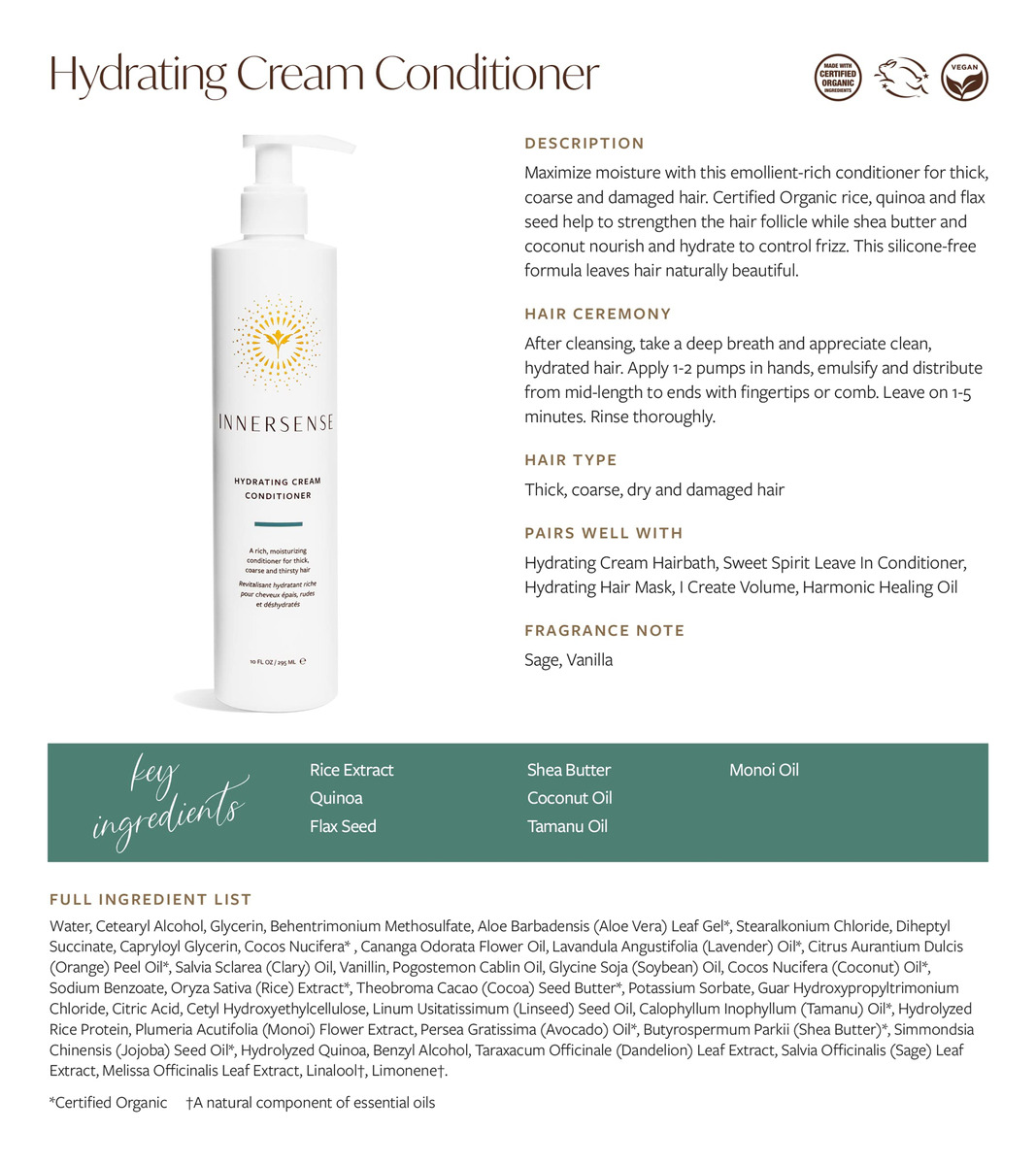 Condicionador Innersense Organic Beauty Natural Hydrating 30 - Imagem 4