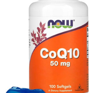 Co-enzima Coq/10 Now Foods + Vit E 100soft + Porta Cápsulas