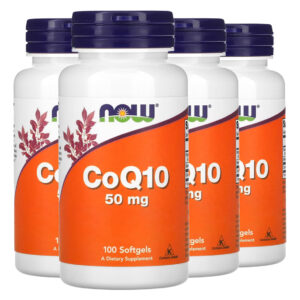 Coenzima Coq10 50mg Now Foods + Vit E 100soft Importado 4un
