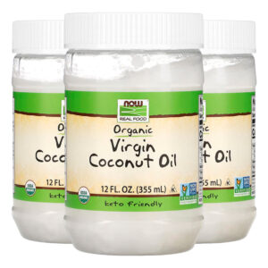 Óleo De Coco Virgem Now Foods 355ml 100% Puro Importado 3un