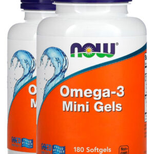 Ômega-3 Mini Gels 180 Softgels Importado 2un Now Foods