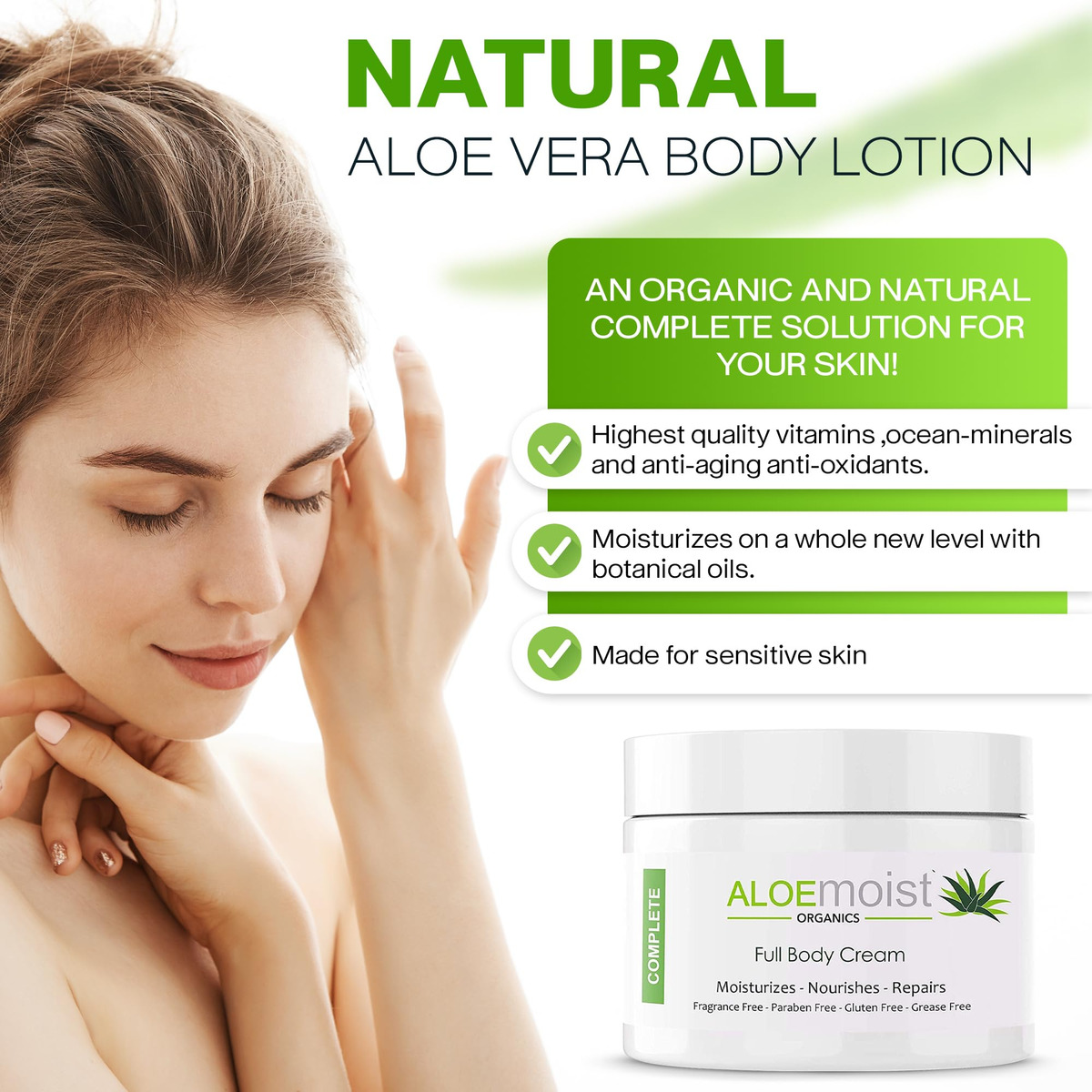 Loção Corporal Aloe Vera Creme Hidratante 240ml Antienvelhec - Imagem 7