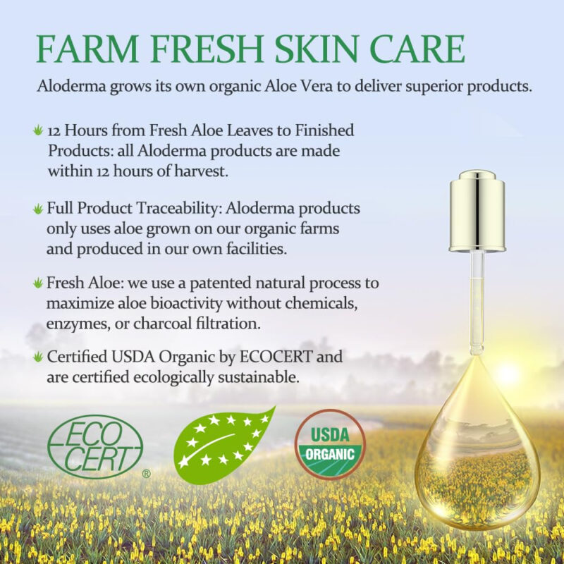 Aloe Vera Gel Aloderma 96% Hidratante Facial Orgânico De 200 - Image 5