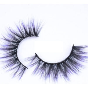 Cílios Postiços, Vison Sintético Atraente, Pontas Roxas Reut