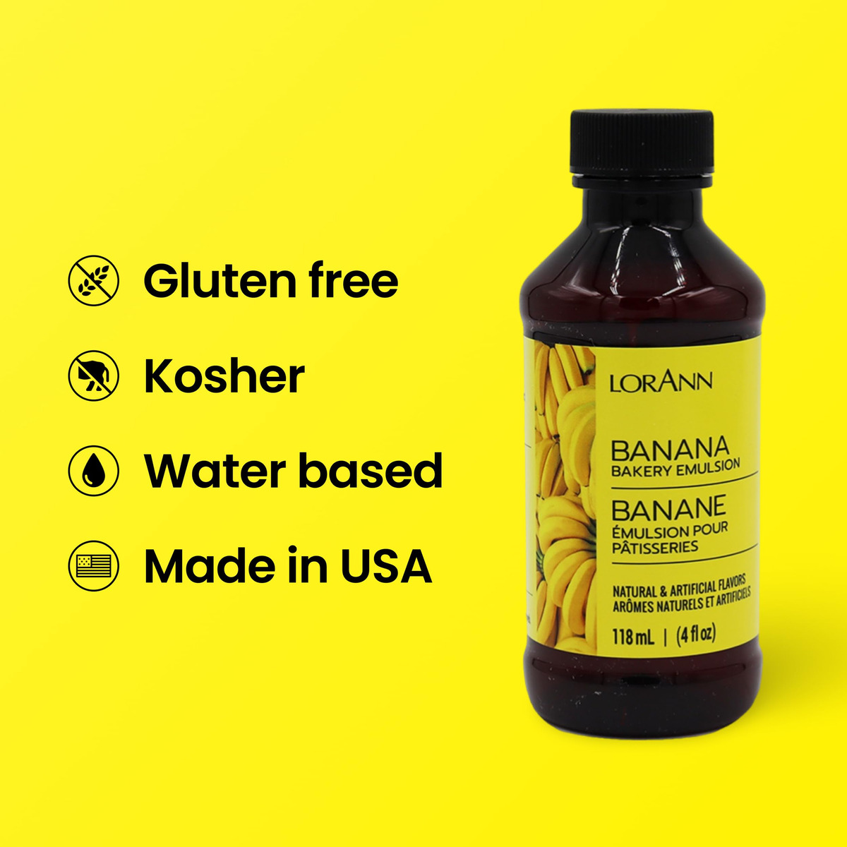 Emulsão De Padaria Lorann Oils Banana True Banana 118ml - Imagem 6