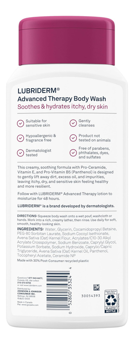 Sabonete Líquido Lubriderm Advanced Therapy 480 Ml Sem Perfu - Imagem 9