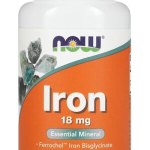 Ferro Bisglicinato 18 Mg Now Foods 120 Cápsulas Importado