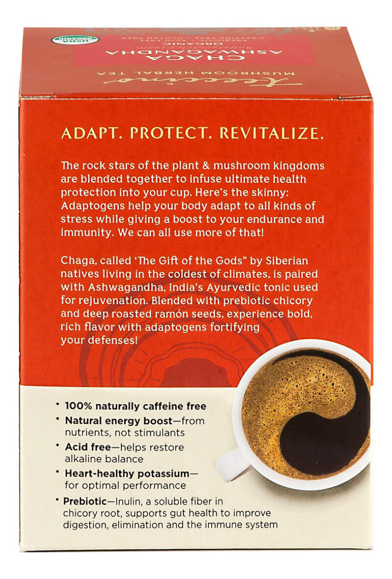 Chá Teeccino Chaga Ashwagandha Butterscotch Cream Organic 10 - Image 4