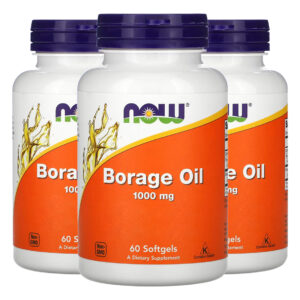 Óleo Borage (borragem) 1000mg Now Foods 60soft Importado 3un