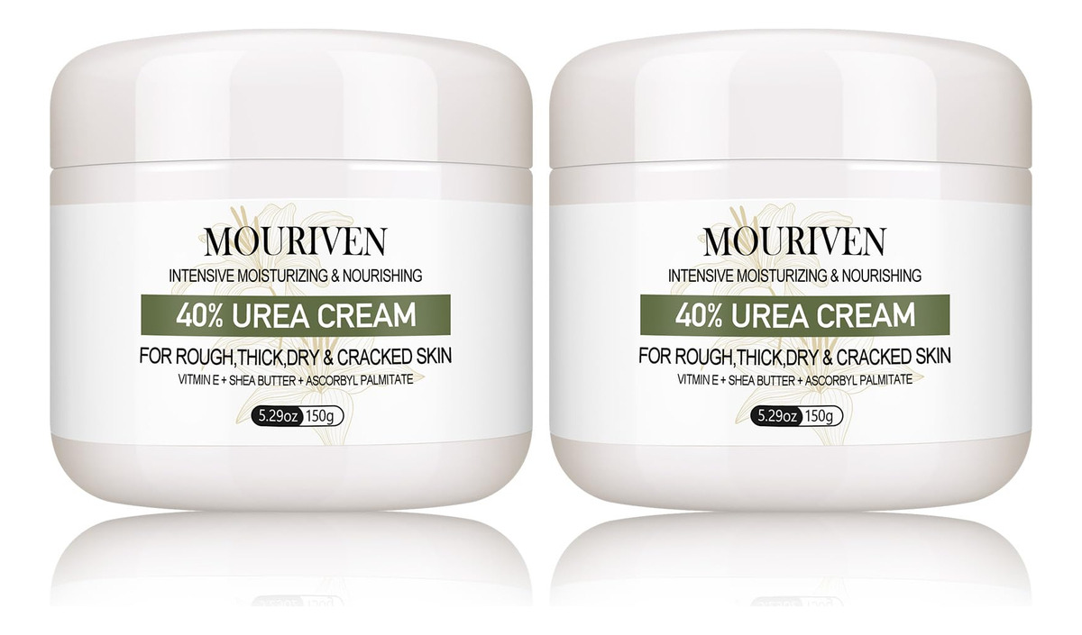 Creme De Ureia Mouriven 40% Para Pele Seca E Rachada, 2 Paco