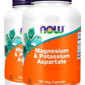 Aspartato Magnésio E Potássio 120cap Importado 2un Now Foods