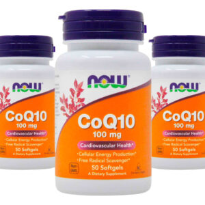 Now Foods Coenzima Coq10 100mg 50 Softgels 3un S/sabor Sabor Sem Sabor