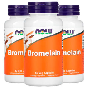Bromelaína 500mg Now Foods 60 Cápsulas Importado 3un