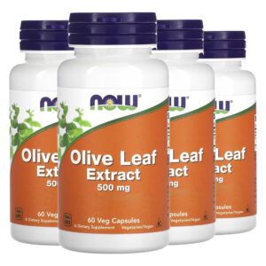 Extrato Folha De Olive 500mg Now Foods 60 Cáps Importado 4un