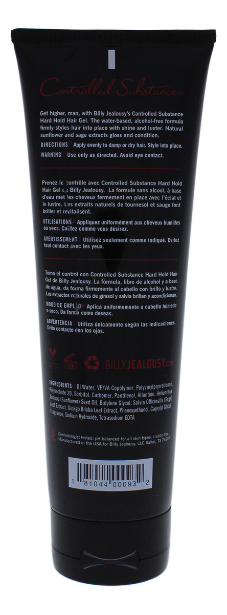 Gel Para Cabelo Billy Jealousy Controlled Substance Hard Hol - Imagem 3