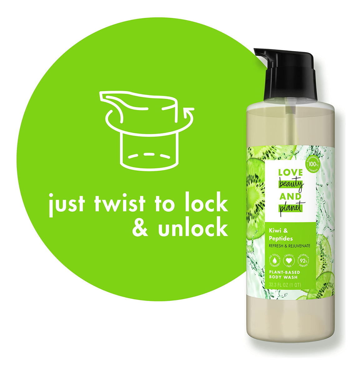 Sabonete Líquido Love Beauty And Planet Refresh Kiwi 955 Ml - Imagem 5