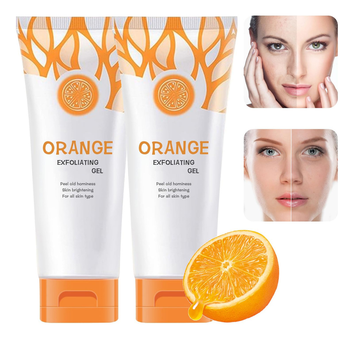 Esfoliante Em Gel Esfoliante Bixmk Orange, 2 Unidades Para R