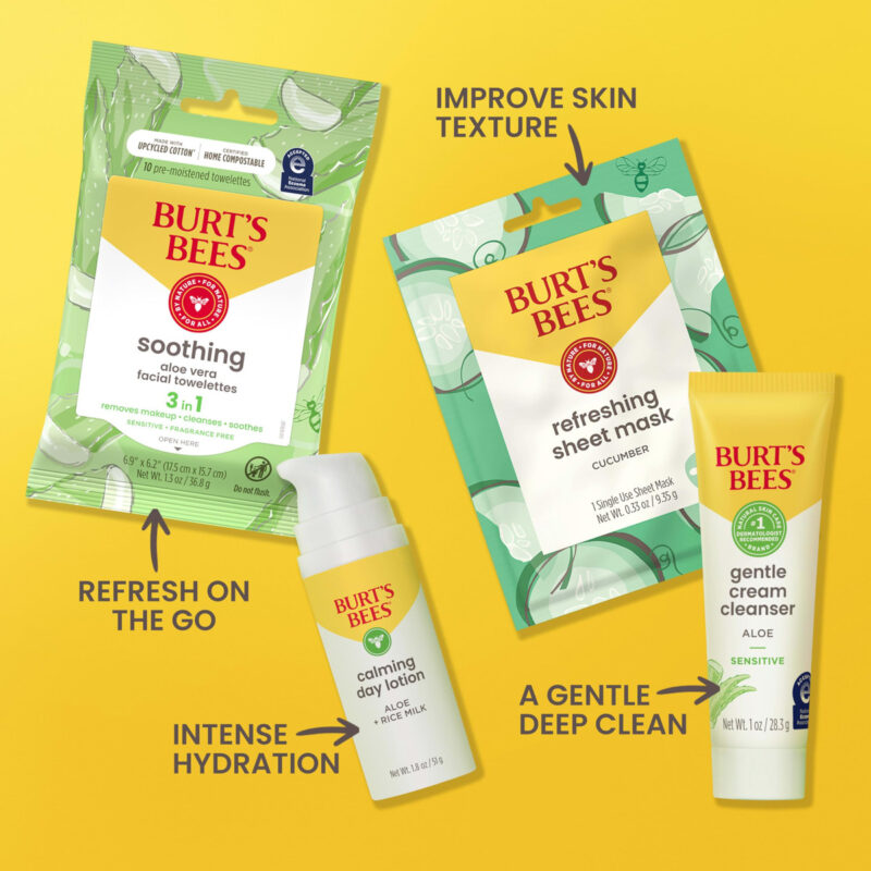 Conjunto De Cuidados Com A Pele Burt's Bees Gentle To-go Com - Image 4