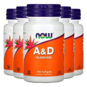 Vitamina A E D Now Foods 10000/10mcg 100 Soft Importado 5un