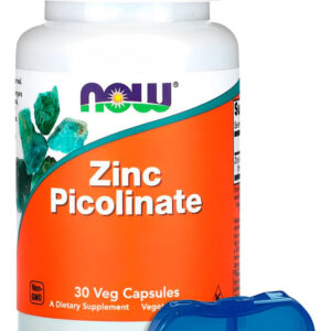 Picolinato De Zinco 50 Mg Now Foods 30 Cáps + Porta Cápsulas