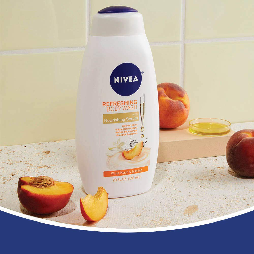 Sabonete Líquido Nivea White Peach And Jasmine 600 Ml (pacot - Imagem 3