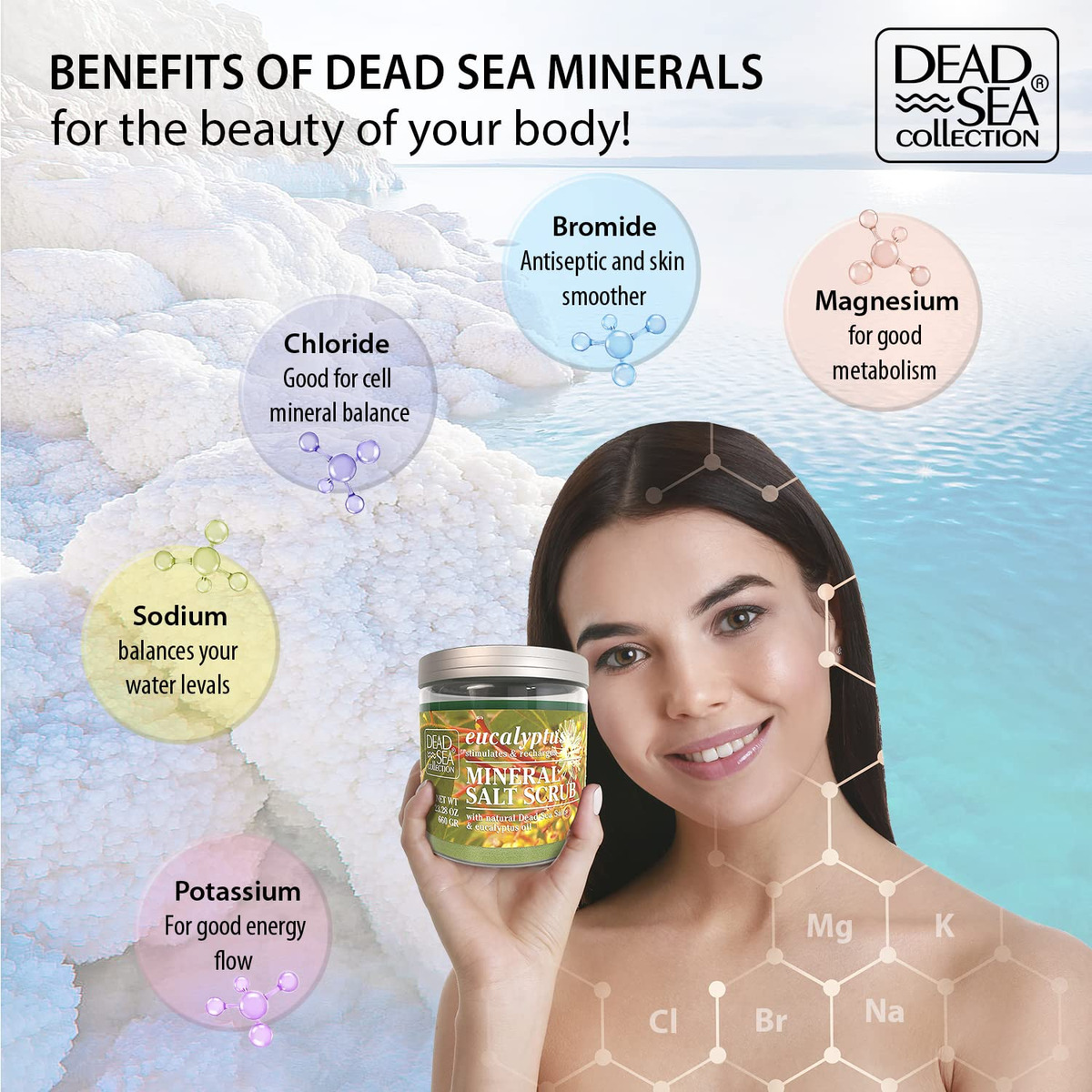 Esfoliante Corporal Dead Sea Collection Sal De Eucalipto 700 - Imagem 4