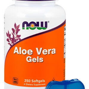 Aloe Vera 100mg Now Foods 250 Softgels + Porta Cápsulas