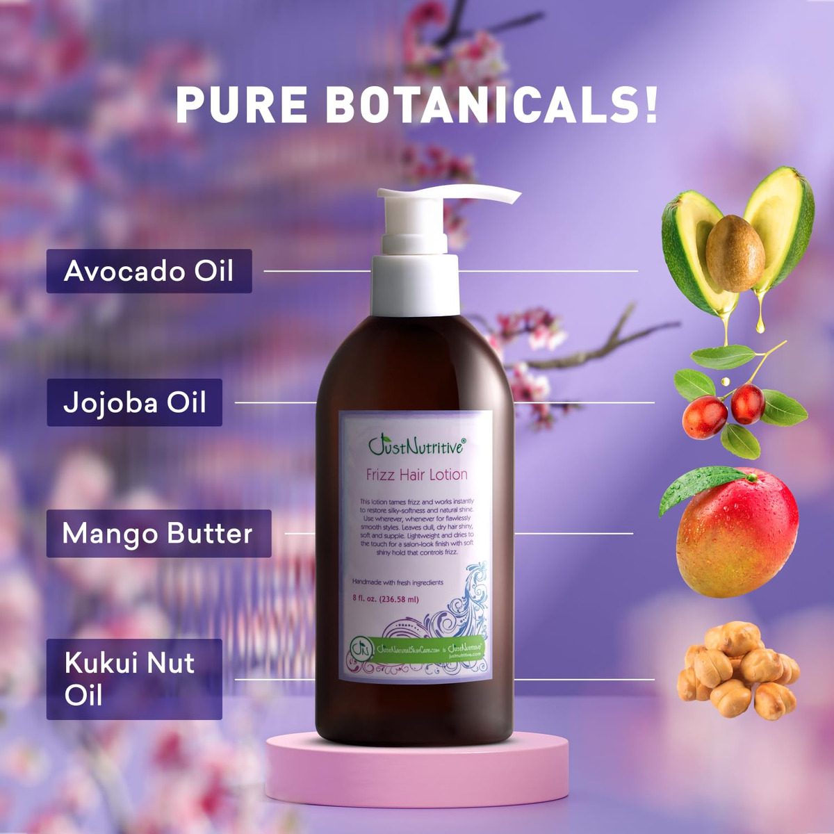 Loção Para Cabelos Frizz Just Nutritive Flyaway Taming 240 M - Imagem 7