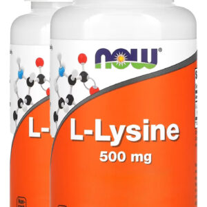 L-lisina 500 Mg 100 Tablets Importado 2un Now Foods