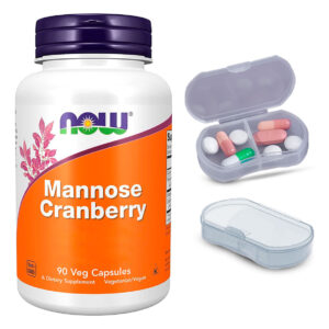 Manose E Cranberry Now Foods 90 Caps + Porta Cápsulas