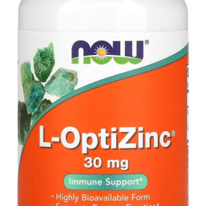 Now Foods L-optizinc 100 Veg Caps 30mg / No Brasil