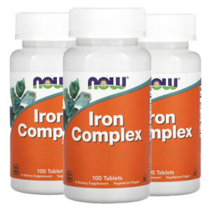 Complexo De Ferro Now Foods Iron 100 Tabls Importado 3un
