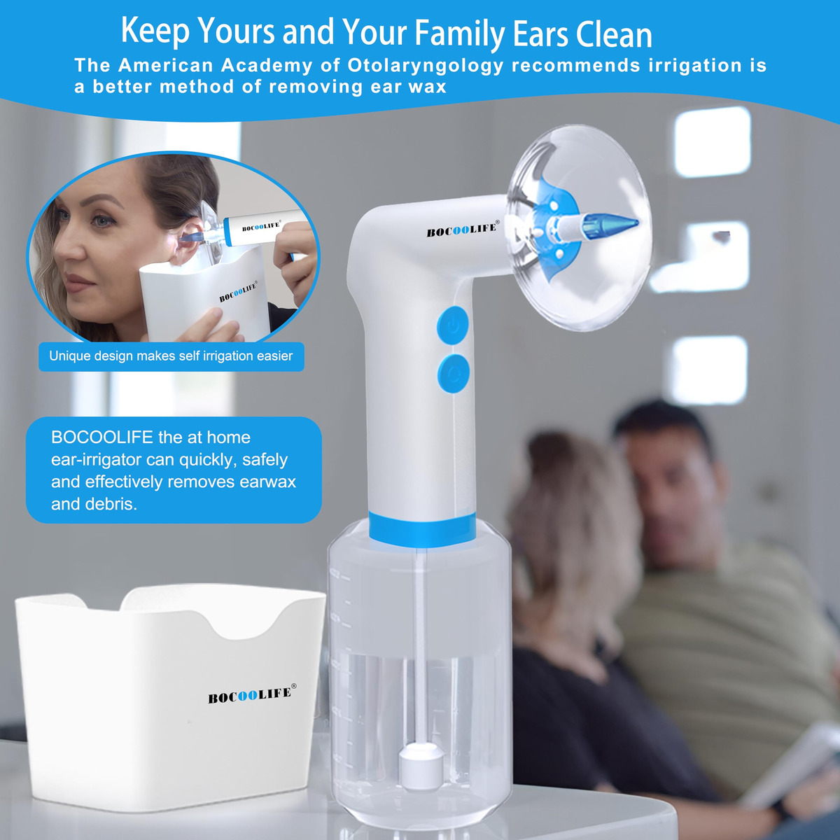 Kit Elétrico De Remoção De Cera De Ouvido Bocoolife Ear Irri - Imagem 7