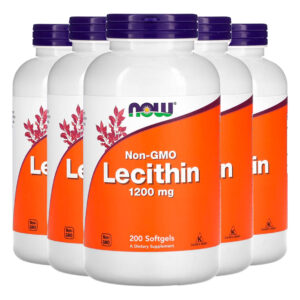 Lecitina 1200mg 200 Soft Importado 5un Now Foods