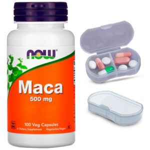 Maca Peruana 500mg Now Foods 100 Caps + Porta Cápsulas