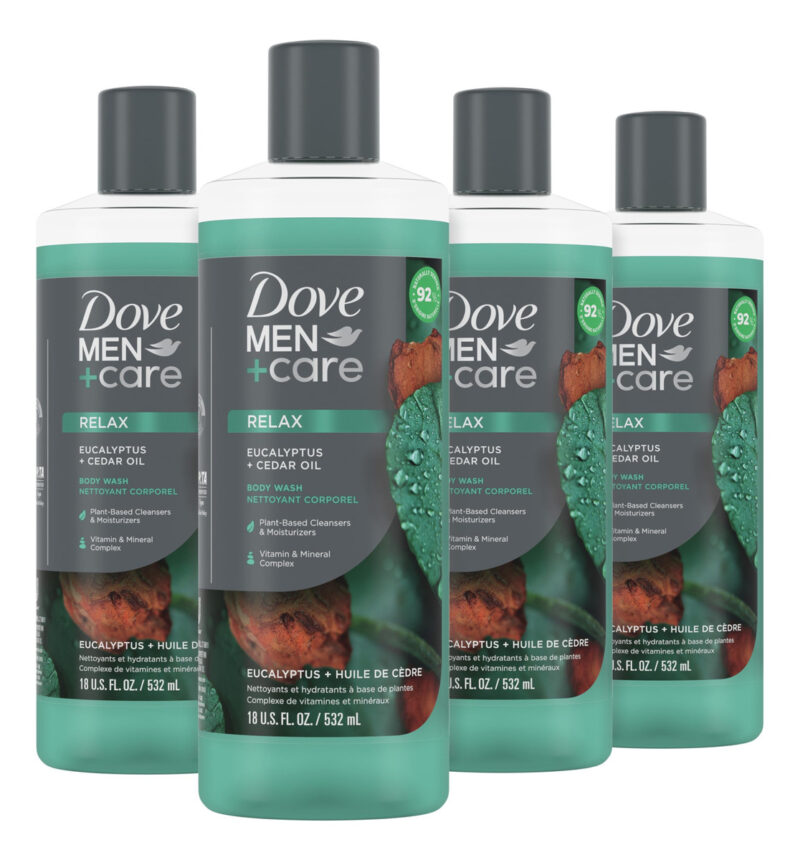 Sabonete Líquido Dove Men+care Eucalyptus + Cedro Oil 532ml,