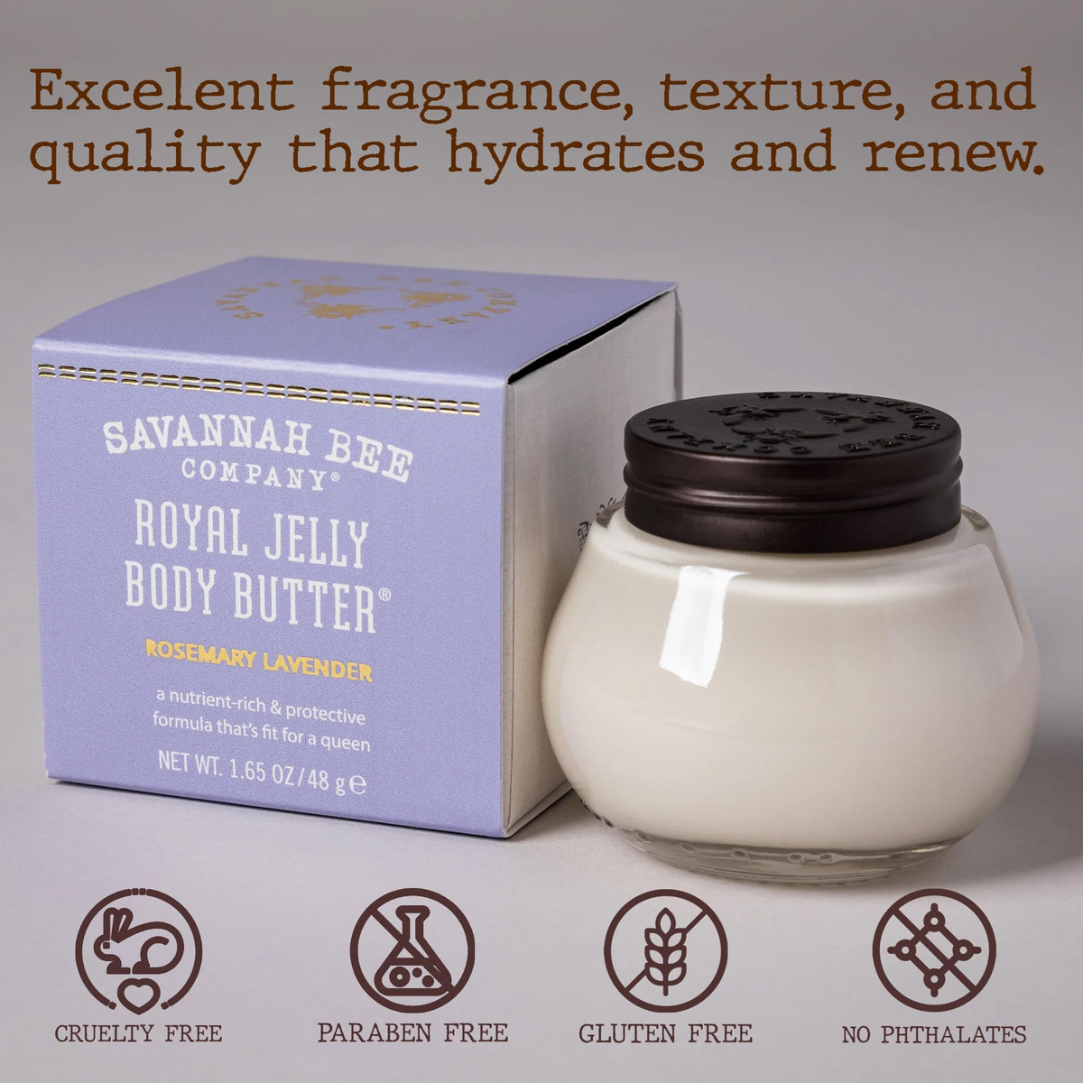 Manteiga Corporal Savannah Bee Company Geleia Real 50ml - Imagem 5