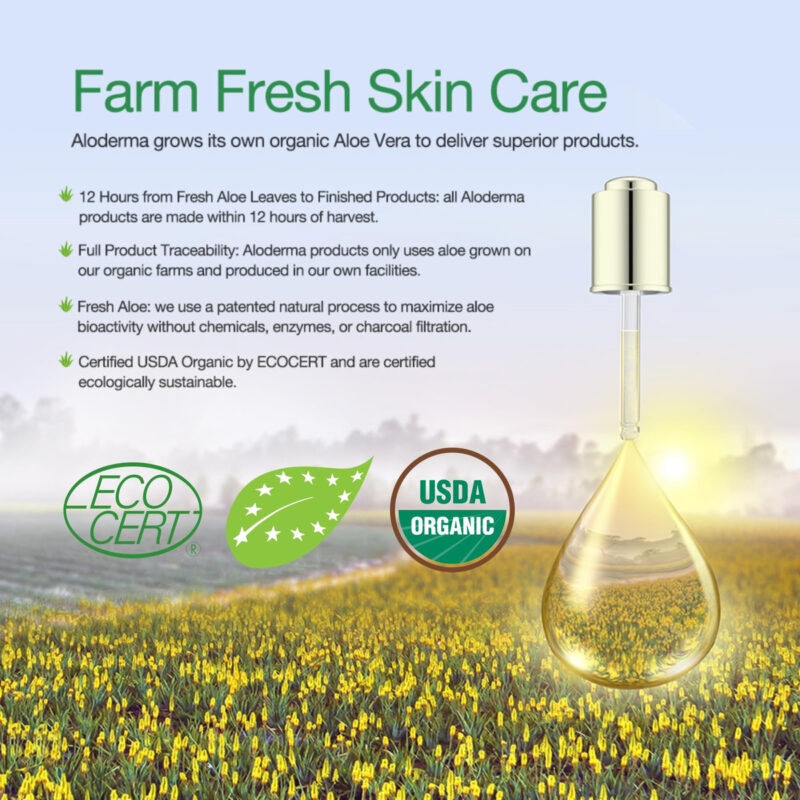 Tônico Facial Aloderma Aloderma Aloe Vera 91% Orgânico Sem Á - Image 4
