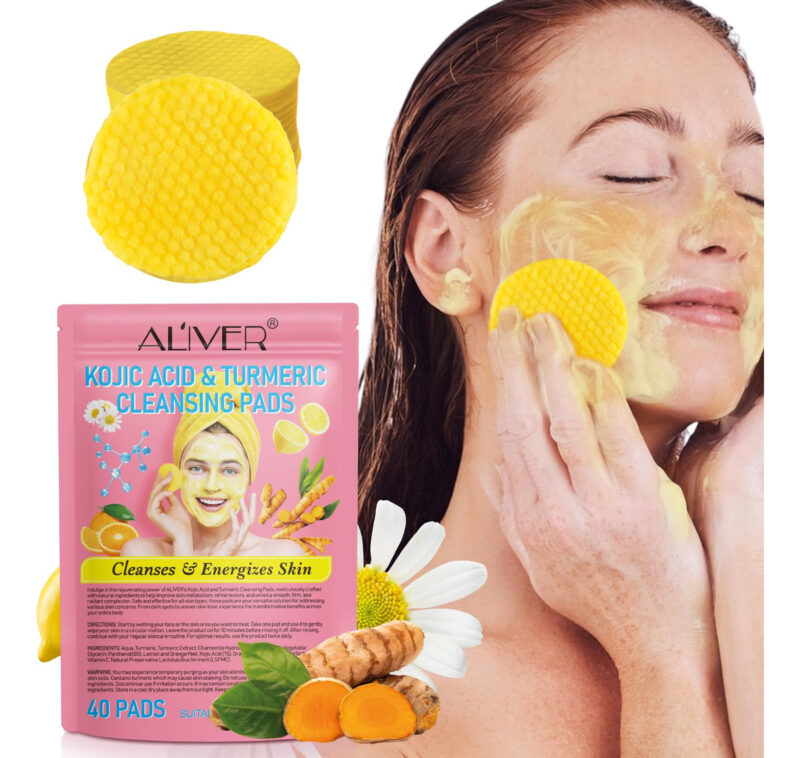 Almofadas De Limpeza Ugeizfld Kojic Acid Curcuma Com Vitamin