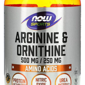 Arginina Ornitina 500mg/250mg Now Foods 250cap Importado