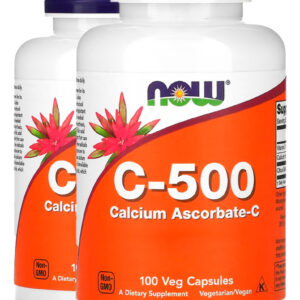 Vitamina C-500 C. Ascorbato-c 100cap Importado 2un Now Foods