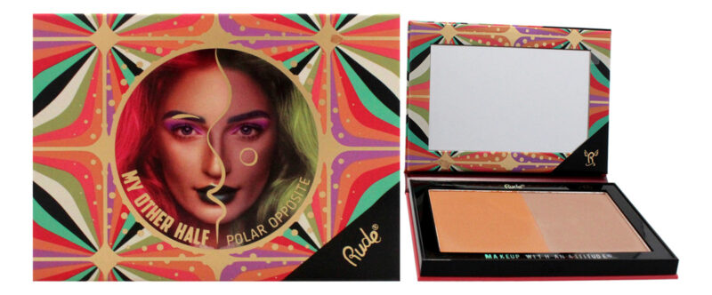 Paleta Facial Rude Cosmetics My Other Half Duo Shade Polar O