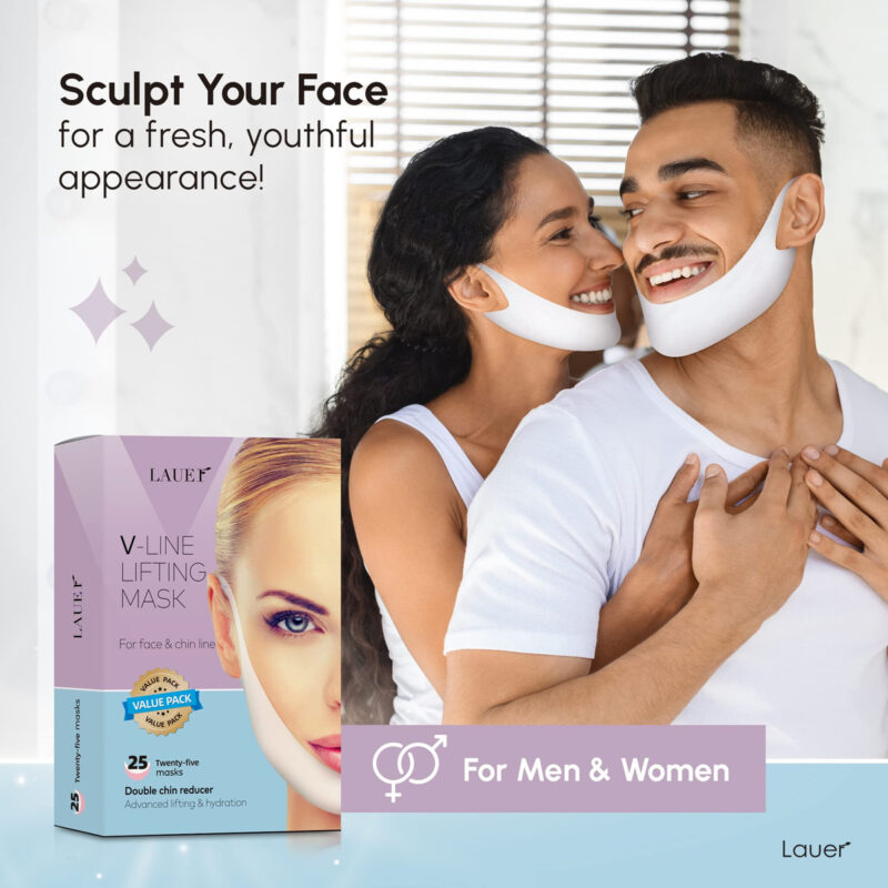 Máscara Facial Lauer Cosmetic Em Forma De V Com Colágeno 25p - Image 6