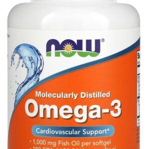 Ômega-3 Molecularmente Destilados Now Foods 100softgels