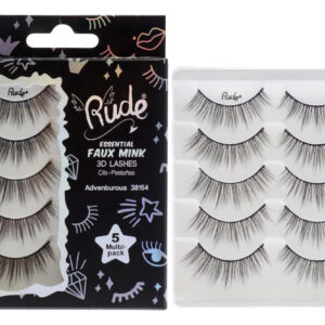 Faux Mink 3d Lashes Rude Cosmetics Adventurous 5 Pares Femin