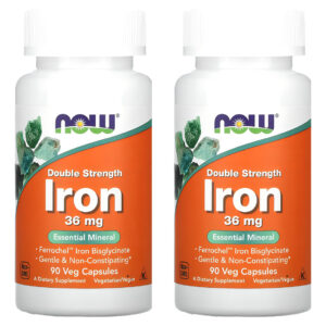 Bisglicinato De Ferro 36mg Now Foods Iron 90 Veg Caps 2un Sabor Sem Sabor