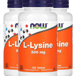 L-lisina 500 Mg Now Foods 100 Tablets Importado 3un