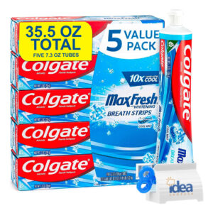 Pasta De Dentes Colgate Max Fresh Cool Mint 215 Ml X 5 Tubos