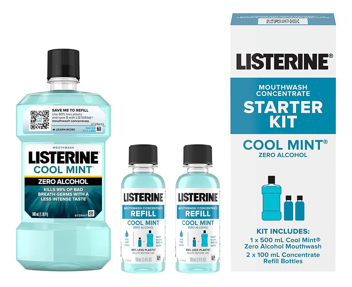 Kit Inicial Para Enxaguante Bucal Listerine Zero Alcohol Con